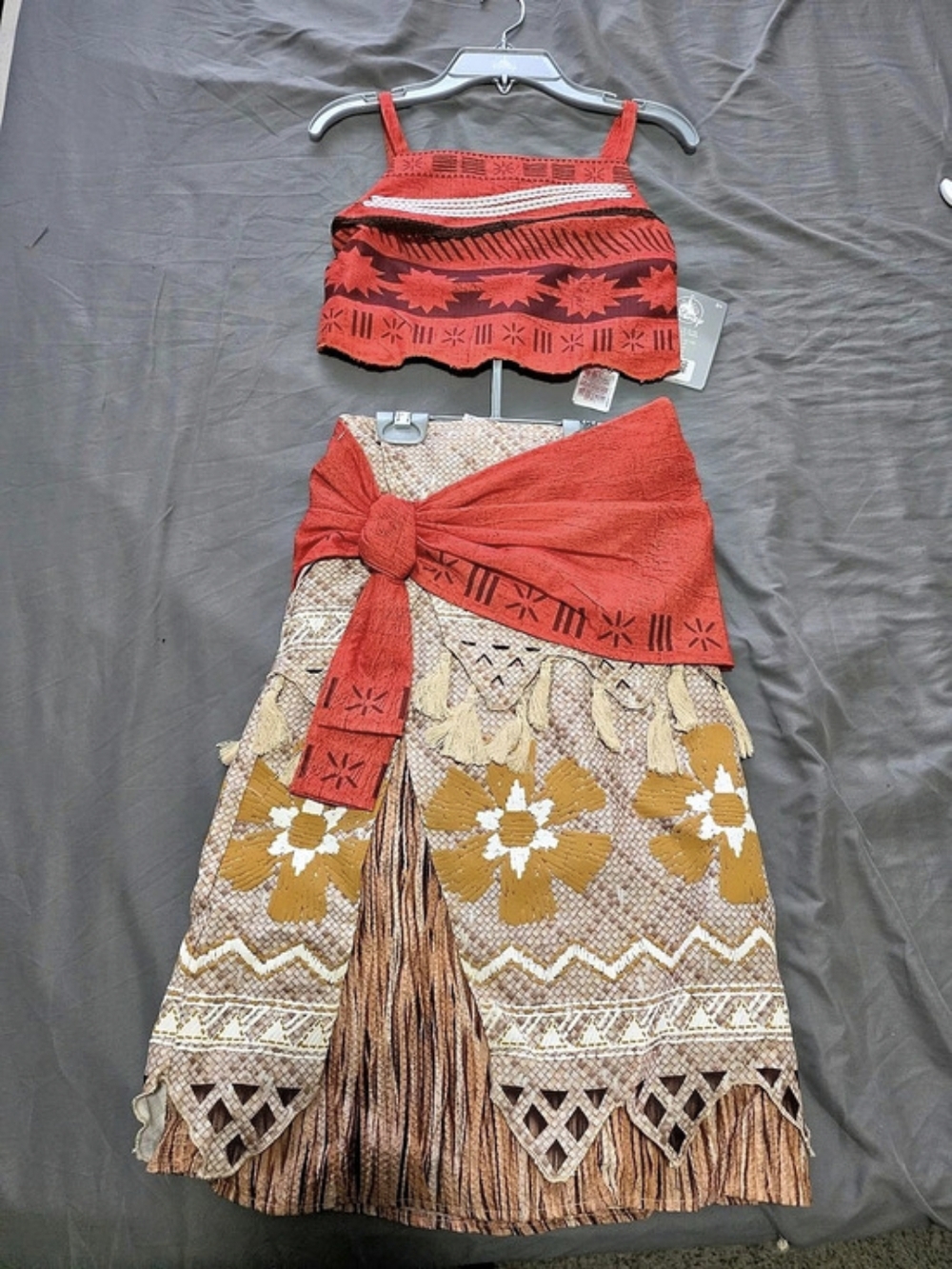 Disney Moana Adventure Outfit Red & Brown Matching Set